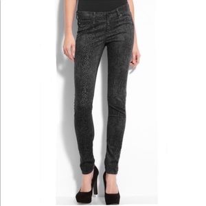 Ag Adriano Goldschmied The Legging Super Skinny Fit Gray Snake Print, 27